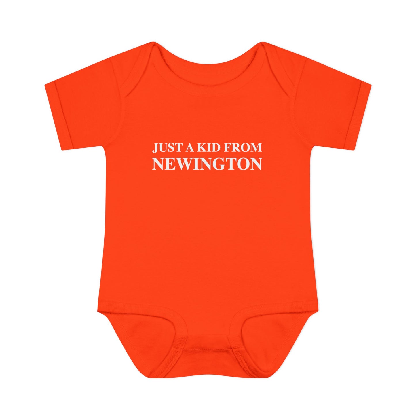 Just a kid from Newington Infant Baby Rib Bodysuit