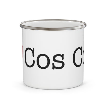 I Heart Cos Cob. Enamel Camping Mug