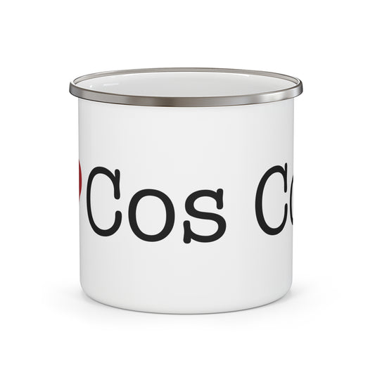 I Heart Cos Cob. Enamel Camping Mug