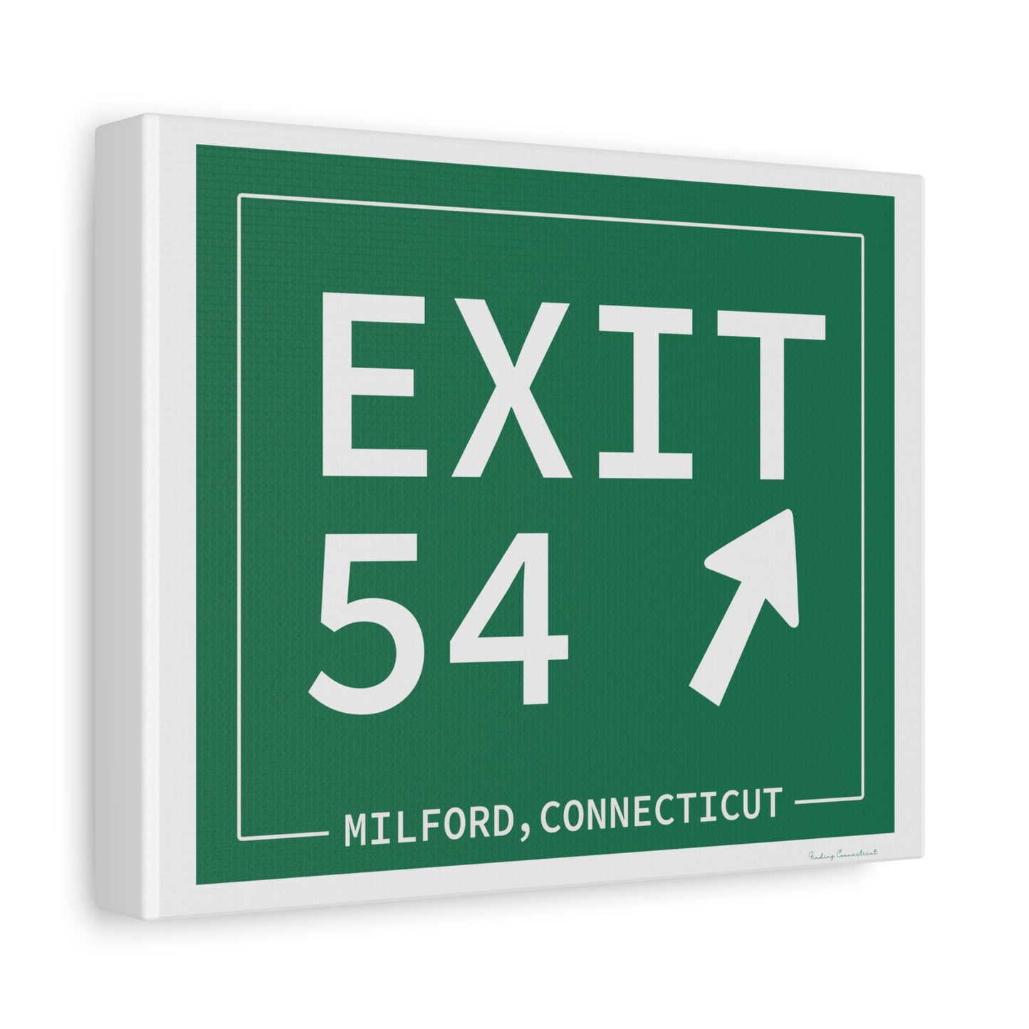 Vintage Exit 54  Merritt Parkway Sign Matte Canvas, Stretched, 1.25"