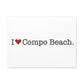 I Heart Compo Beach. Matte Canvas, Stretched, 1.25"