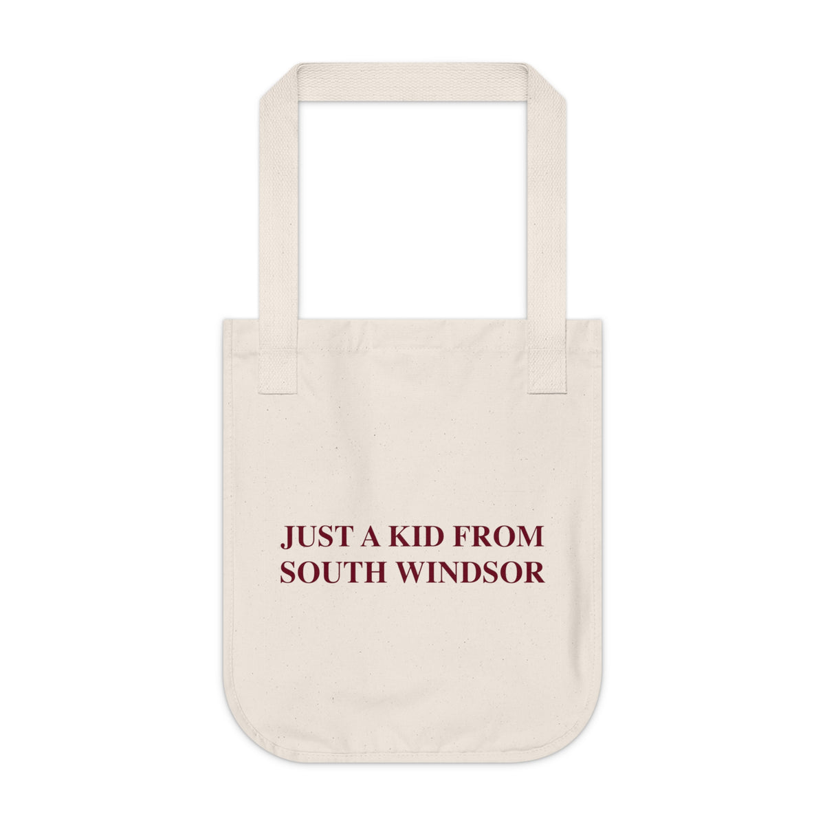 Just a kid from South Windsor Organic Canvas Tote Bag