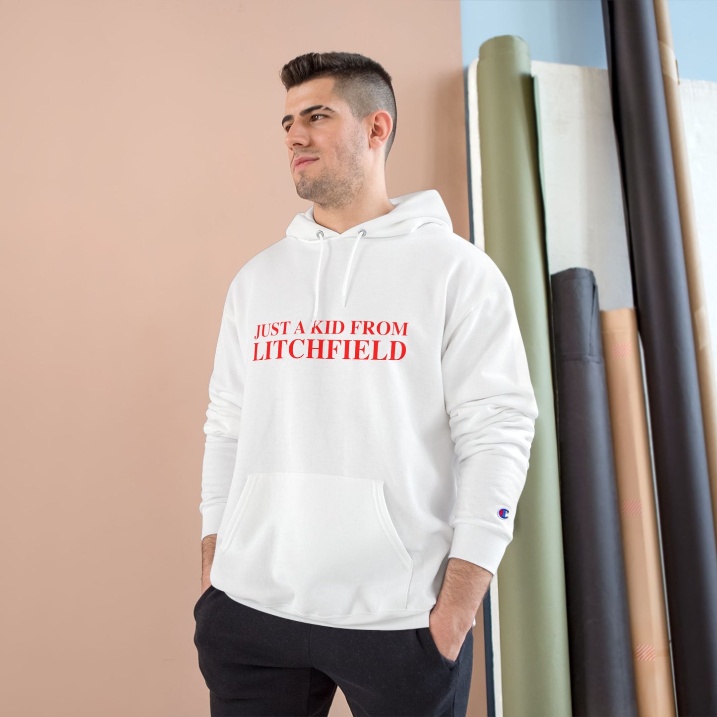 Just a kid from Litchfield Champion Hoodie