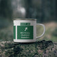 Vintage WCP Exit 61 Sign Enamel Camping Mug