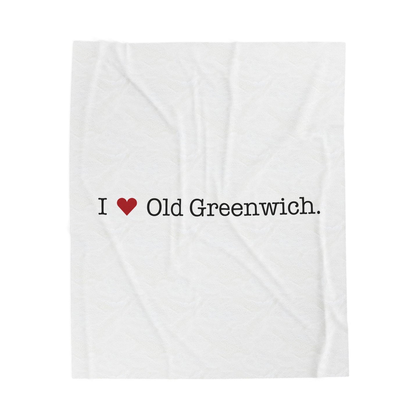 I Heart Old Greenwich. Velveteen Plush Blanket