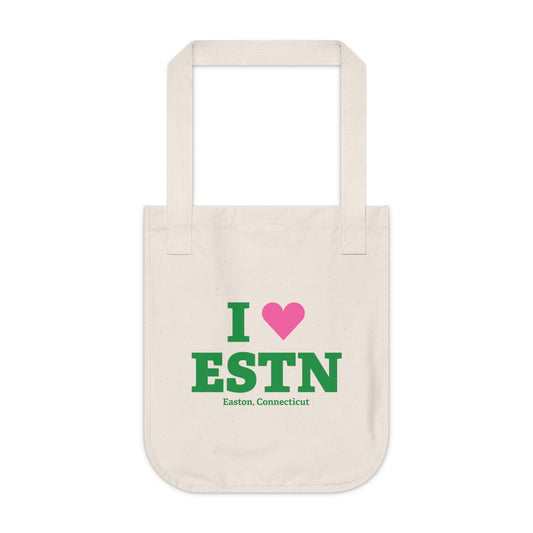 I Heart ESTN Organic Canvas Tote Bag