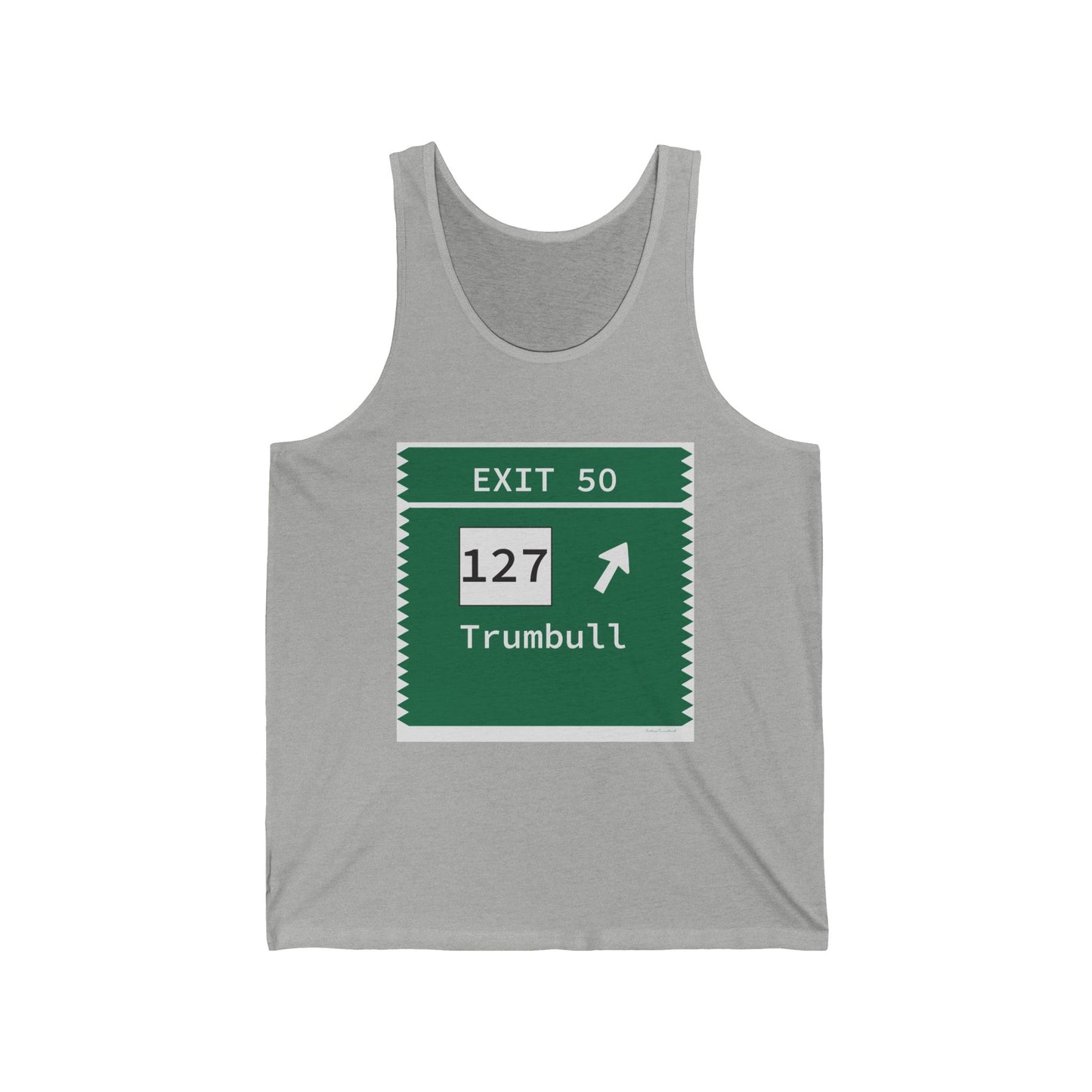 Vintage Merritt Parkway Exit 50 Sign Unisex Jersey Tank Top
