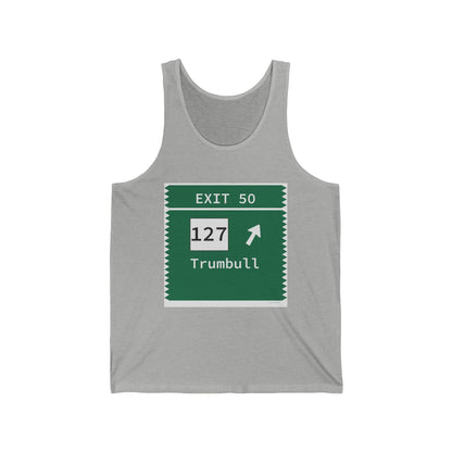 Vintage Merritt Parkway Exit 50 Sign Unisex Jersey Tank Top