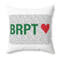 Bridgeport Love Spun Polyester Square Pillow