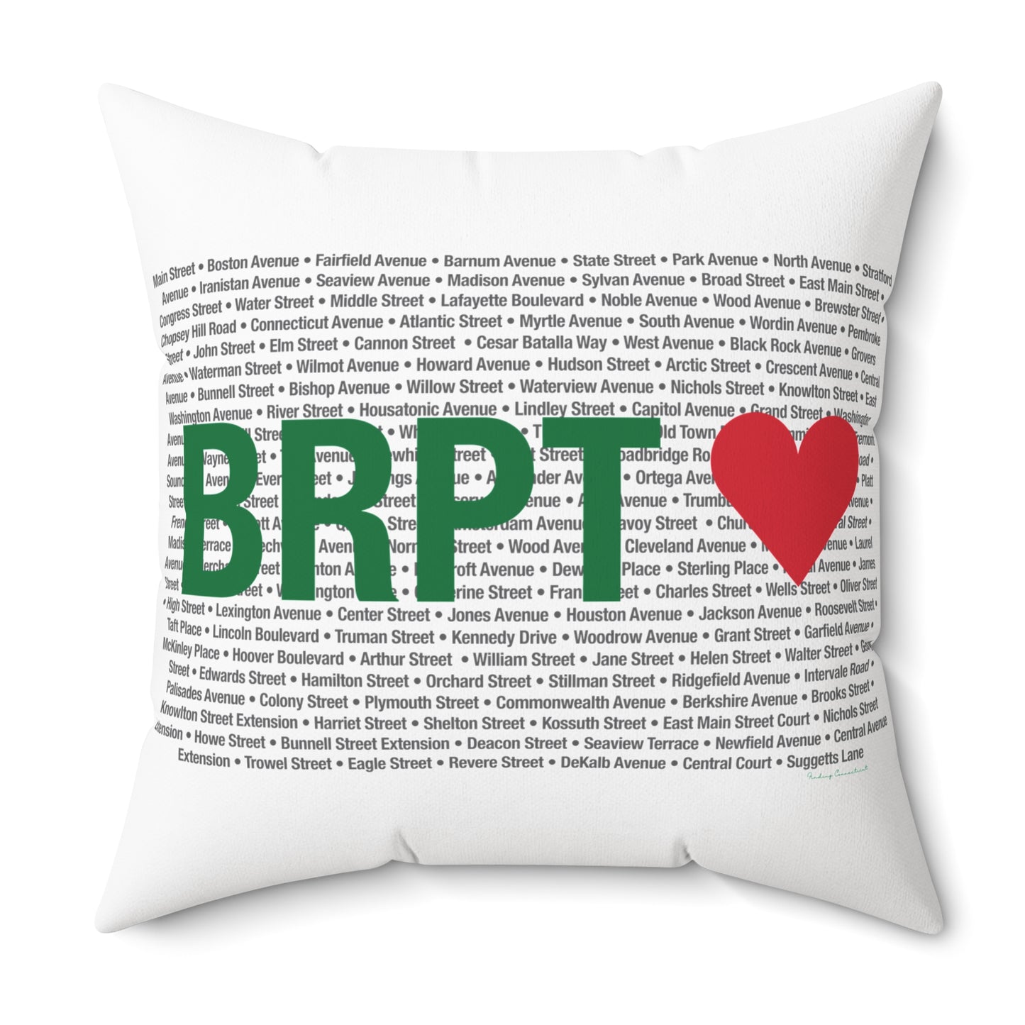 Bridgeport Love Spun Polyester Square Pillow