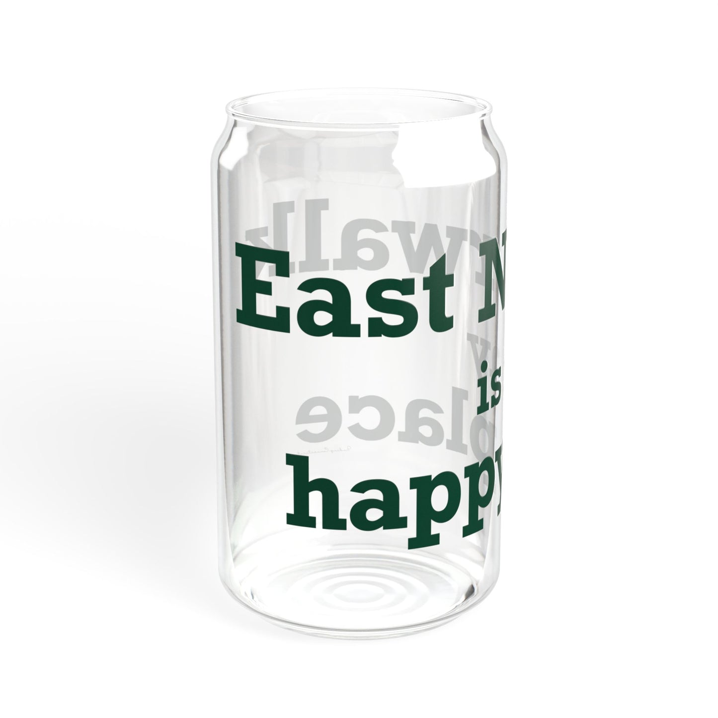 East Norwalk is My Happy Place Sipper Glass, 16oz