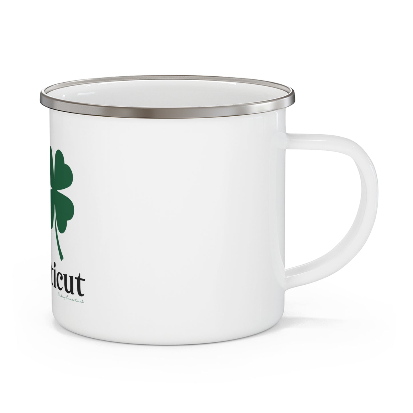 I Clover Connecticut Enamel Camping Mug