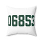 06853 Norwalk Connecticut Zip Code Spun Polyester Square Pillow