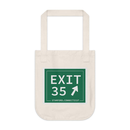Vintage Exit 35 Merritt Parkway Sign Organic Canvas Tote Bag