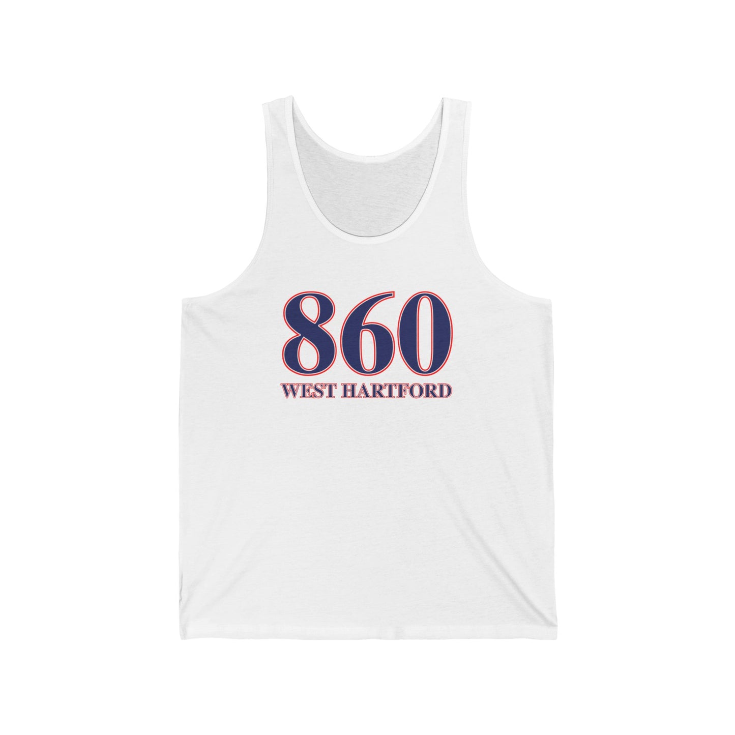 860 West Hartford Red White & Blue Unisex Jersey Tank Top