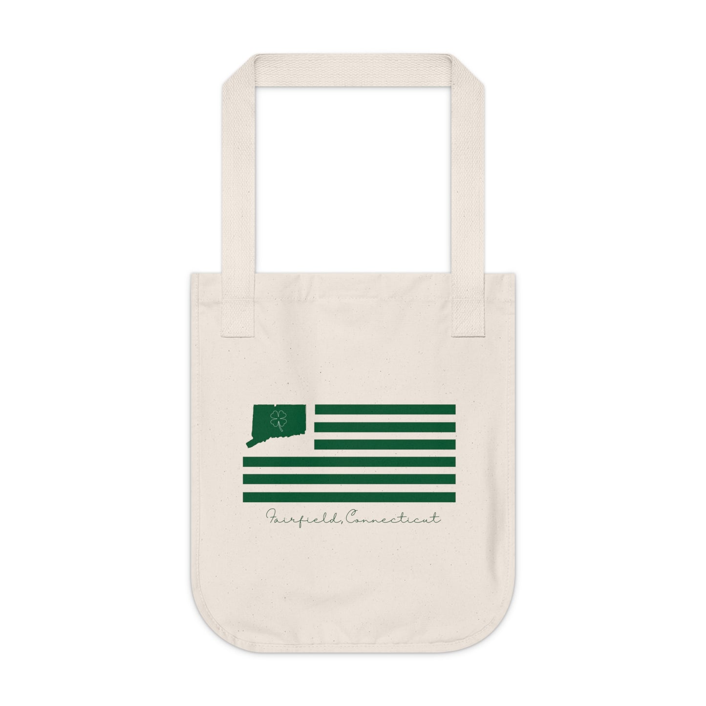 Fairfield Connecticut St Patrick’s Day Flag Organic Canvas Tote Bag