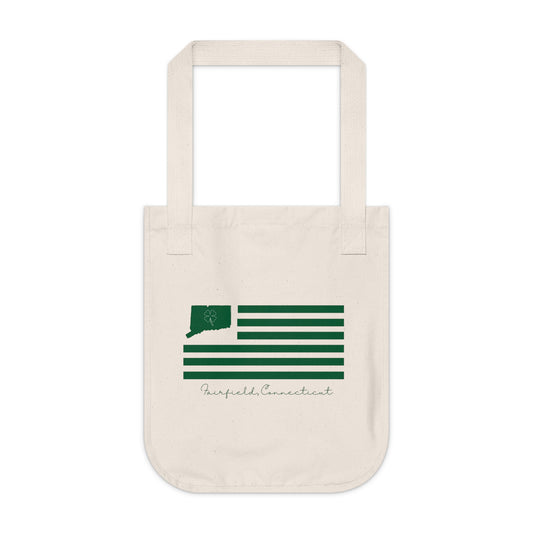 Fairfield Connecticut St Patrick’s Day Flag Organic Canvas Tote Bag
