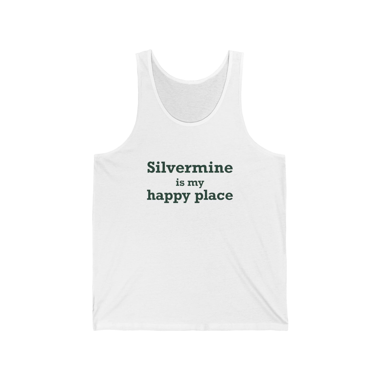Silvermine is My Happy Place Unisex Jersey Tank Top