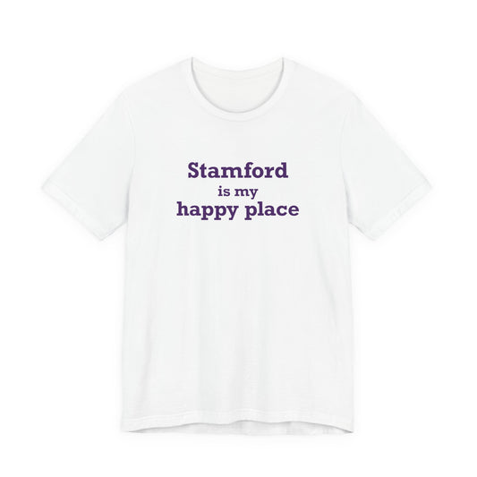 Stamford Is My Happy Place Unisex Jersey Short Sleeve T-Shirt