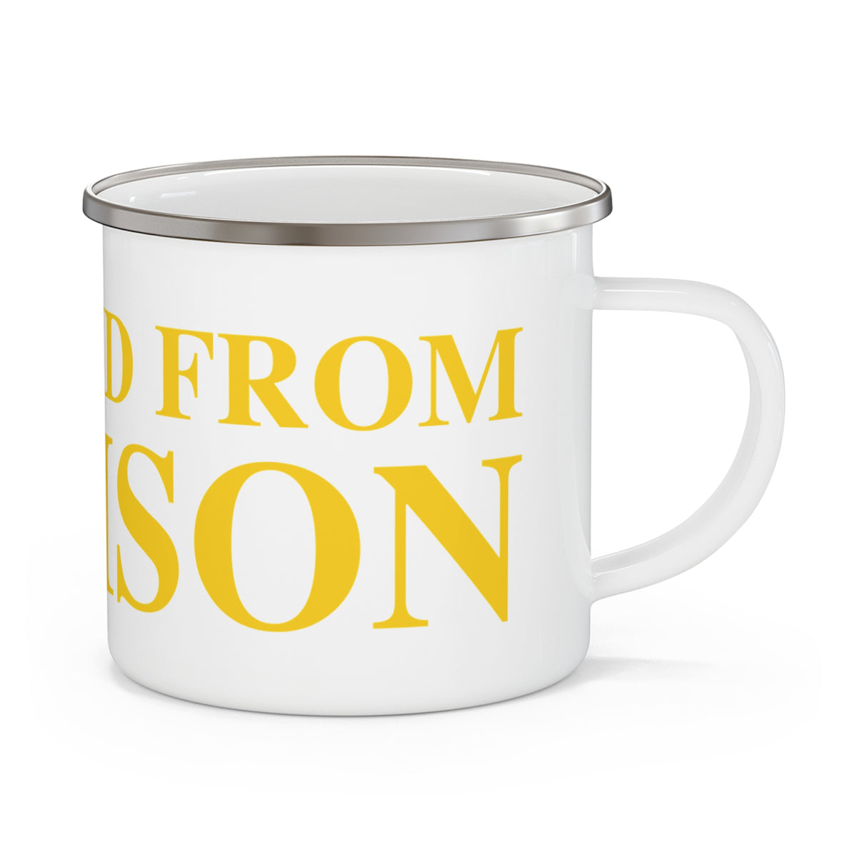Just a kid from Madison  Enamel Camping Mug