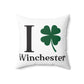 I Clover Winchester Spun Polyester Square Pillow