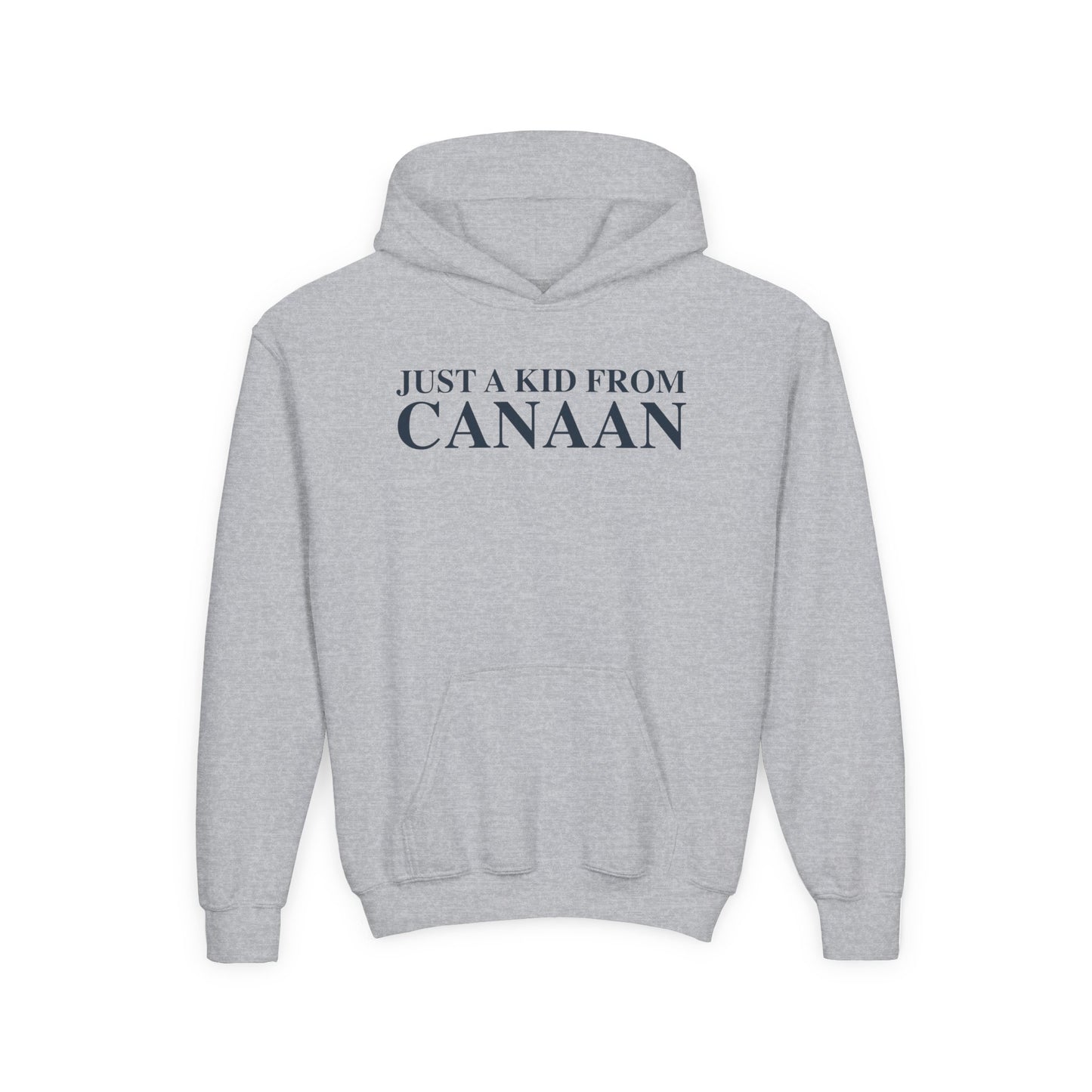 Just a kid from Canaan Youth Heavy Blend Hooded Sweatshirt