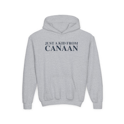 Just a kid from Canaan Youth Heavy Blend Hooded Sweatshirt
