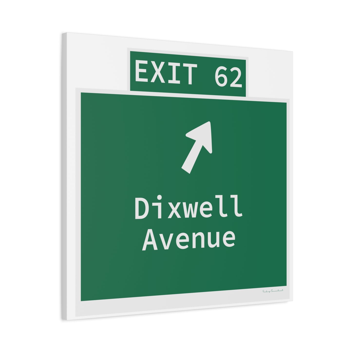 Vintage WCP Exit 62 Sign Matte Canvas, Stretched, 1.25"