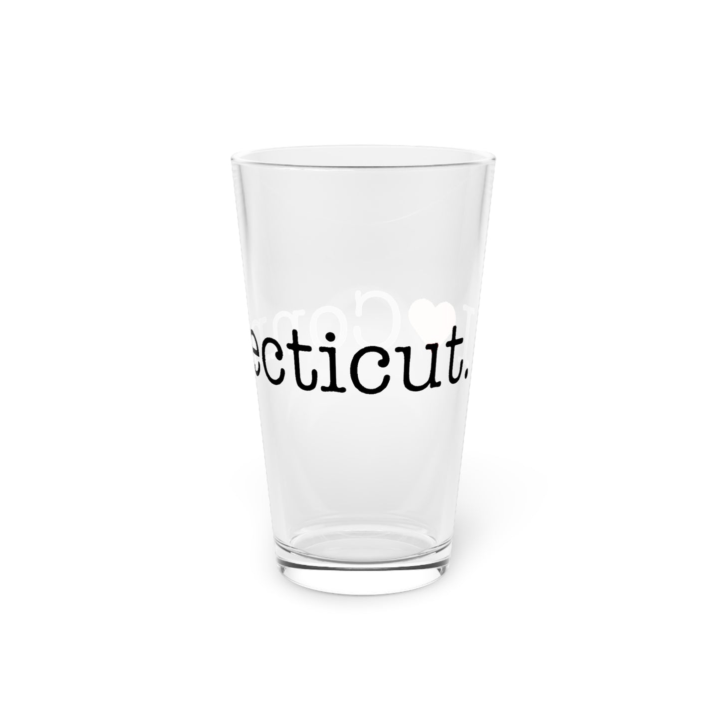 I Heart Connecticut Pint Glass, 16oz