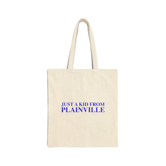 Just a kid from Plainville Cotton Canvas Tote Bag