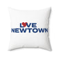 Love Newtown Spun Polyester Square Pillow