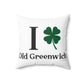 I Clover Old Greenwich Spun Polyester Square Pillow