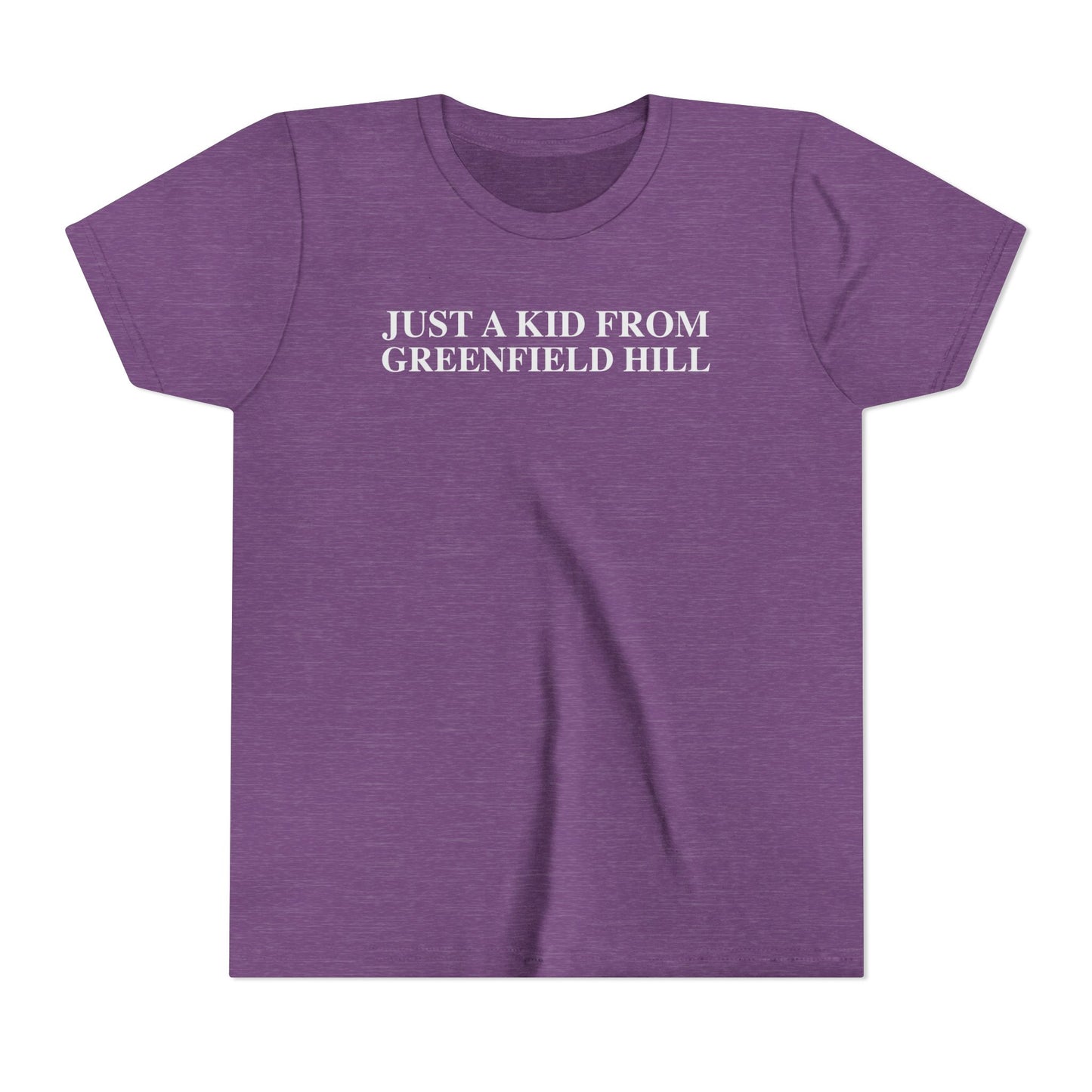 Just a kid from Greenfield Hill Youth Short Sleeve T-Shirt