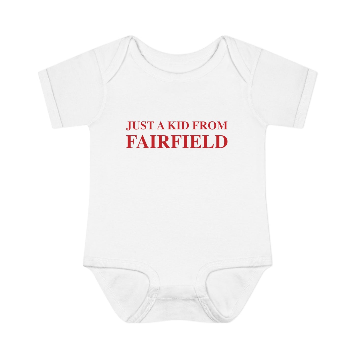 Just a kid from Fairfield Infant Baby Rib Bodysuit