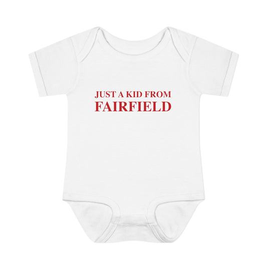Just a kid from Fairfield Infant Baby Rib Bodysuit