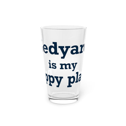 Ledyard is My Happy Place Pint Glass, 16oz