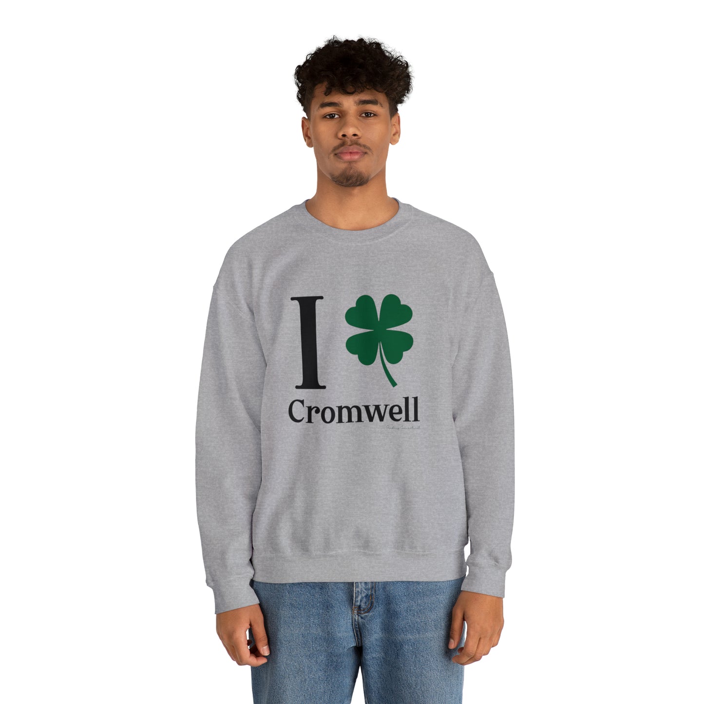 I Clover Cromwell  Unisex Heavy Blend™ Crewneck Sweatshirt (black)