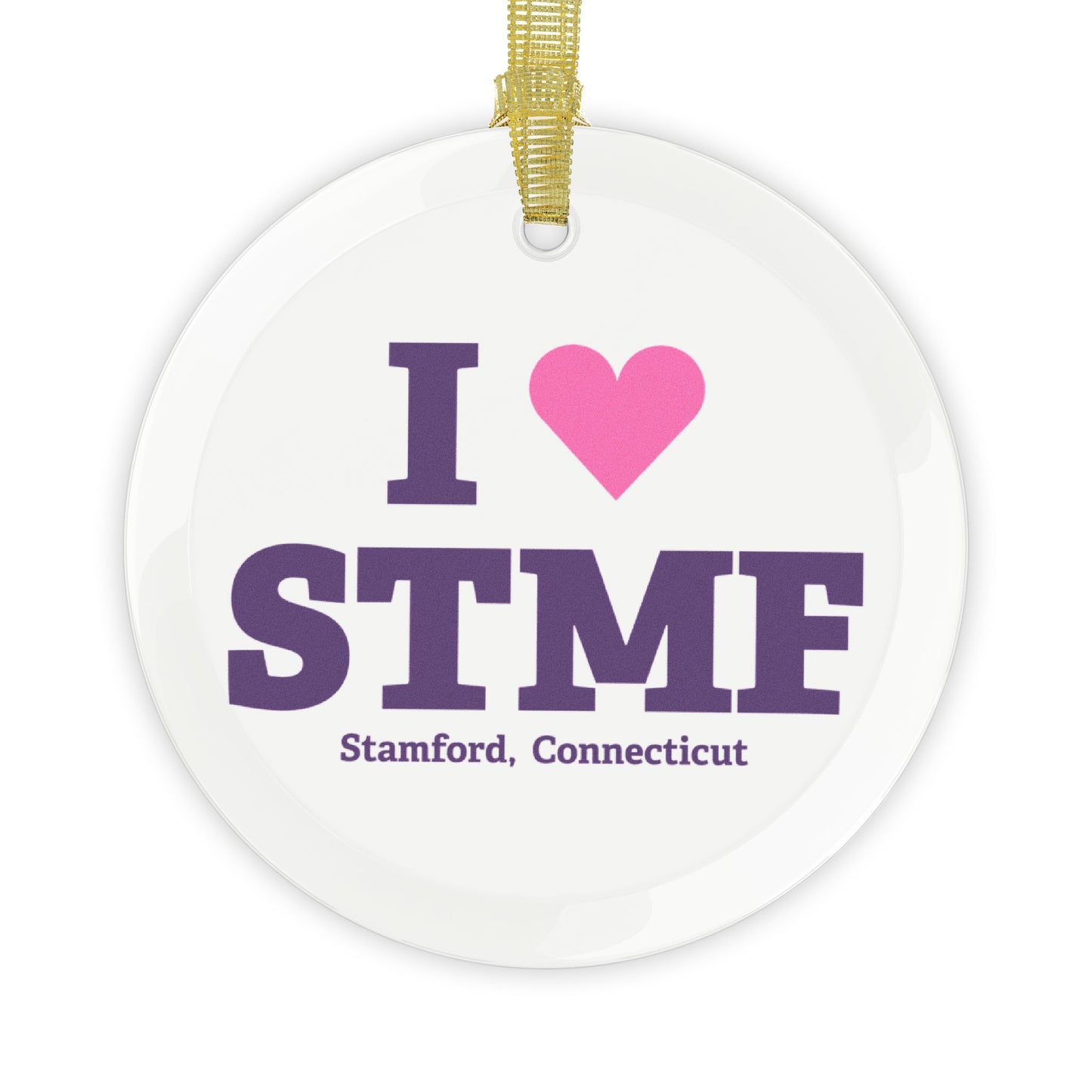 I Heart STMF Glass Ornaments