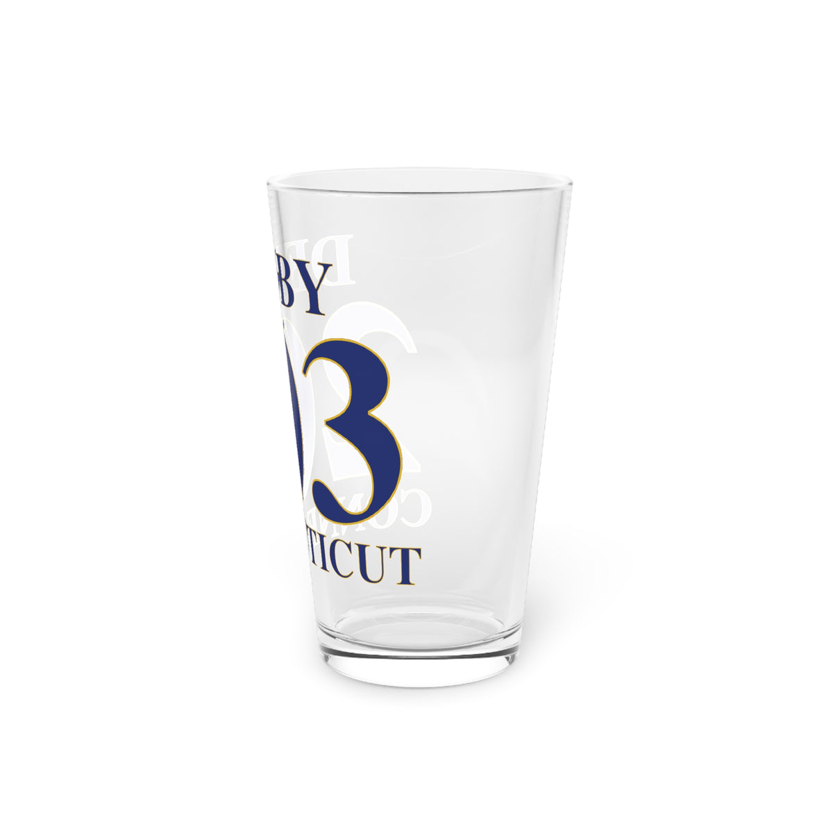 Derby 203 Connecticut Pint Glass, 16oz