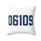 06109 Wethersfield Connecticut Zip Code Polyester Square Pillow