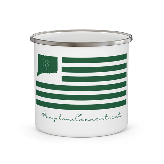 Hampton Connecticut St. Patrick’s Day Flag  Enamel Camping Mug