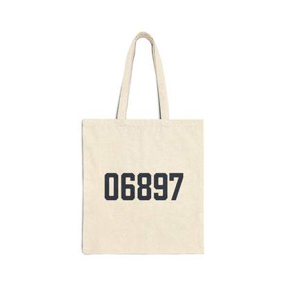 06897 Wilton Connecticut Zip Code Cotton Canvas Tote Bag