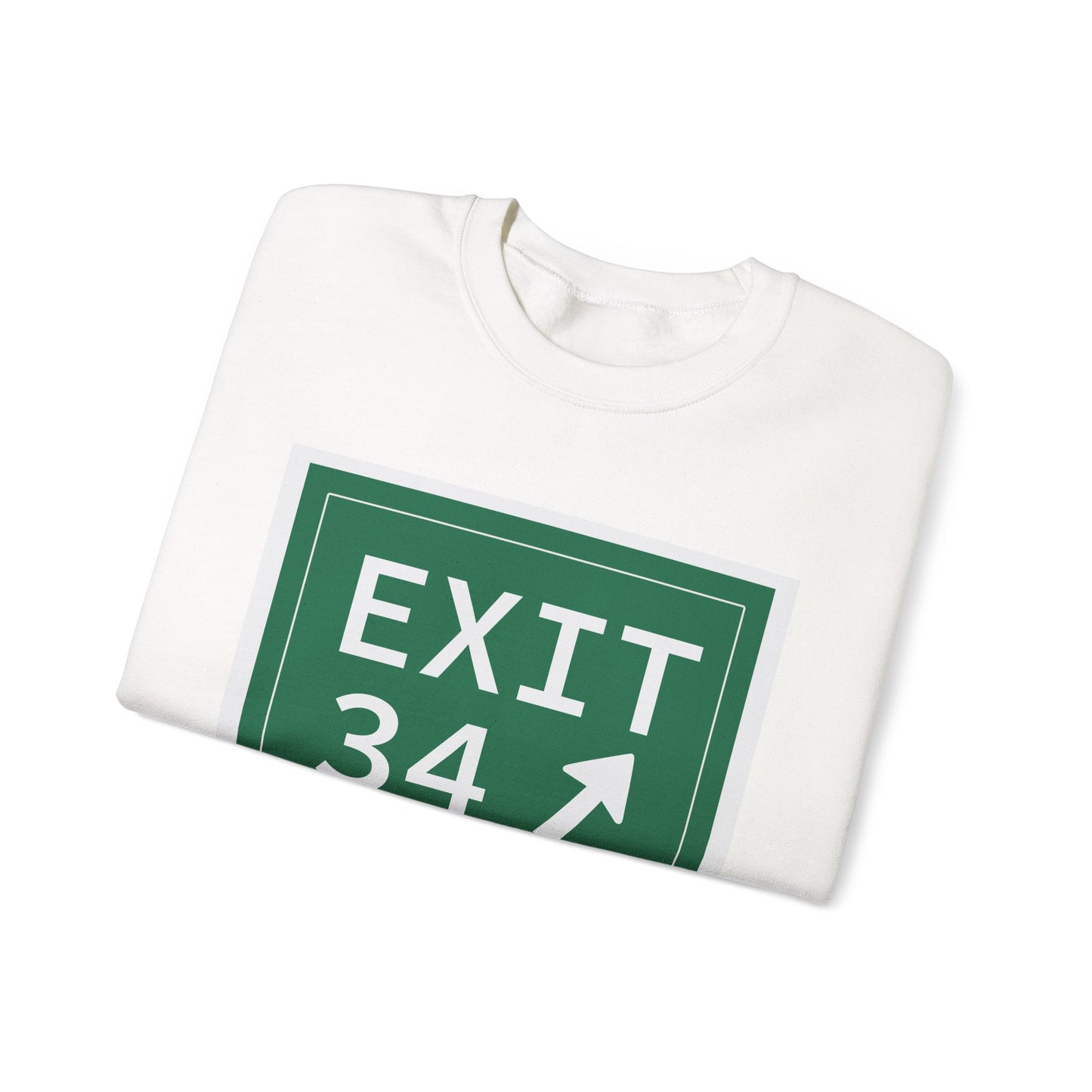 Vintage Exit 34 Merritt Parkway Sign Unisex Heavy Blend™ Crewneck Sweatshirt