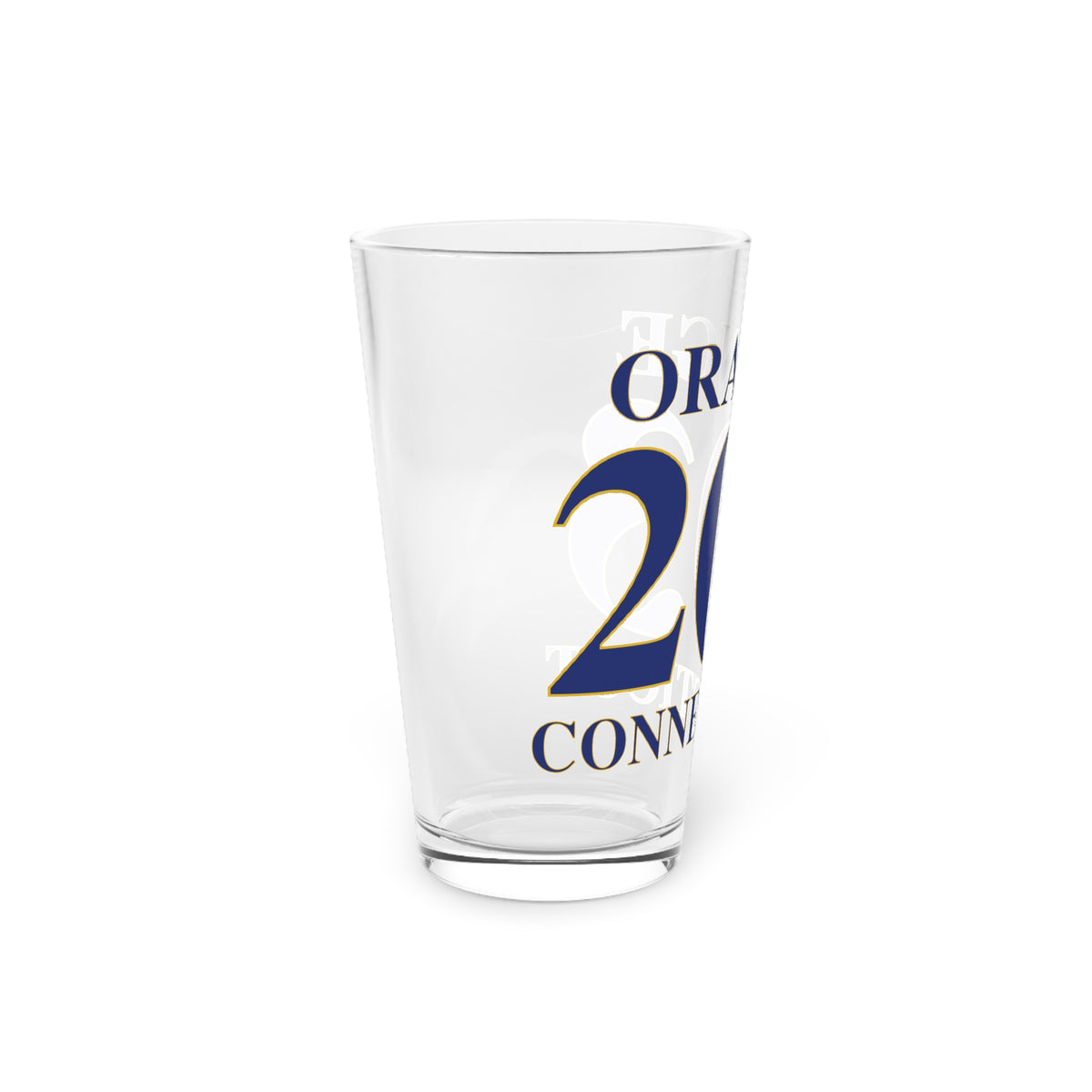 Orange 203 Connecticut Pint Glass, 16oz