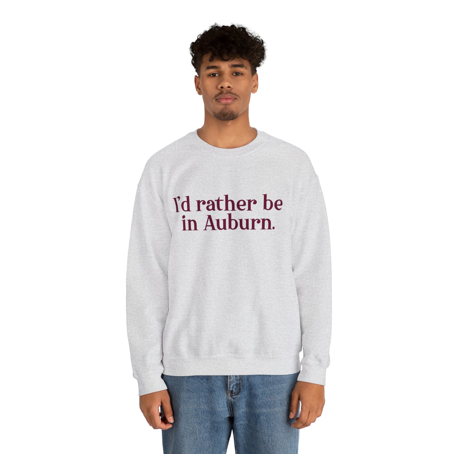 I'd rather be in Auburn Unisex Heavy Blend™ Crewneck Sweatshirt