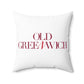 41 Tilt Old Greenwich Spun Polyester Square Pillow