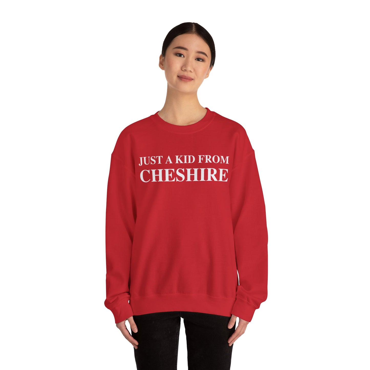 Just a kid from Cheshire Unisex Heavy Blend™ Crewneck Sweatshirt