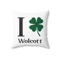I Clover Wolcott Spun Polyester Square Pillow
