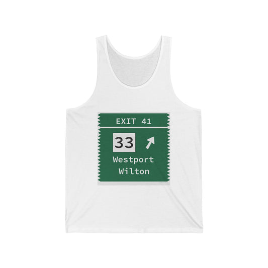 Vintage Merritt Parkway Exit 41 Sign Unisex Jersey Tank Top