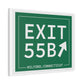 Vintage Exit 55B WCP Sign Matte Canvas, Stretched, 1.25"